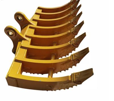 China 1-20 Ton Excavator Root Rake Mini Clearing For Komatsu PC200 PC130 for sale