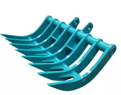 China 5 Teeth Excavator Brush Rake For Sunward SWE80 SWE60 for sale