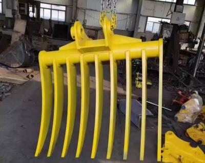 China 5-8 Teeth Excavator Land Clearing Rake For Kobelco SK120 SK150 for sale