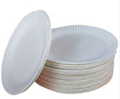 China 160g 9inch Disposable White Round Paper Plate for sale