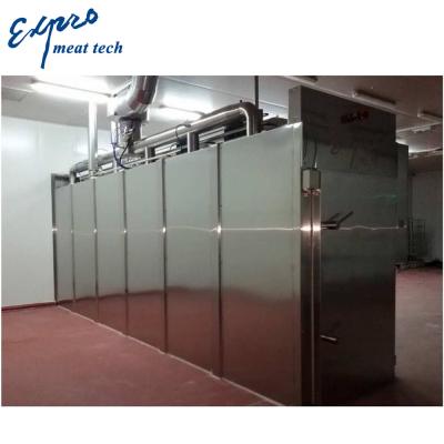 China Factory EXPRO Smokehouse (BYXX-II-6) Steam Heating PLC Control 2 Carts 4 Doors Meat Smoker / Smoked Food Machine for sale