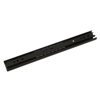 China Modern Drawer Slide Rail With Black Color Three Fold Drawer Channel Slide Rail For Sideboard for sale