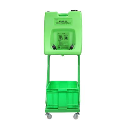 China 16gallon portable emergency eye wash station with trolley L*W*H=460*620*1380mm for sale