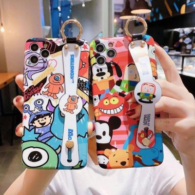 China Cute Design Shockproof IMD Shock Proof Soft Wristband Cartoon Animal Mobile Phone Case For iPhone 13 12 11 Pro XSmax XR Se 2020 for sale