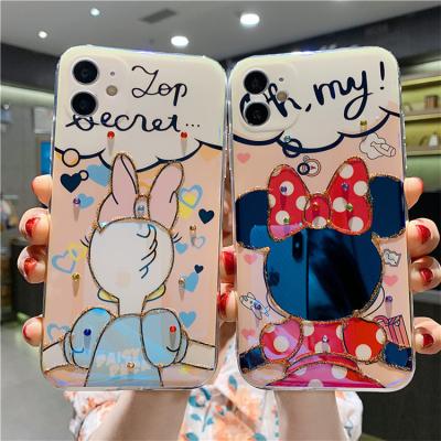 China Blue Lightweight Crystal Epoxy Design Cute Minnie Cartoon Cell Phone Case Cover Shockproof For iPhone 13 12 mini 11 pro XS XR Max Accessories for sale