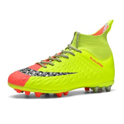 China PVC Customized Mens High Top Turf FG Boots Soccer Spikes Soccer Shoes for sale