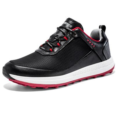 China Custom TPR Manufacturer Wholesale PU Leather Sports Spikeless Sporty Mens Golf Shoes for sale