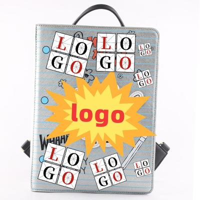 China Waterproof Taihe Brand Luggage Business Shoulder Bags Wholesale Pu Leather Polyester Lining Material Logo Customized Official Backpack Bag for sale