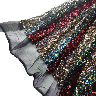 China Breathable Embroidery Sequins Fabrics Wholesale Textiles For Dress for sale