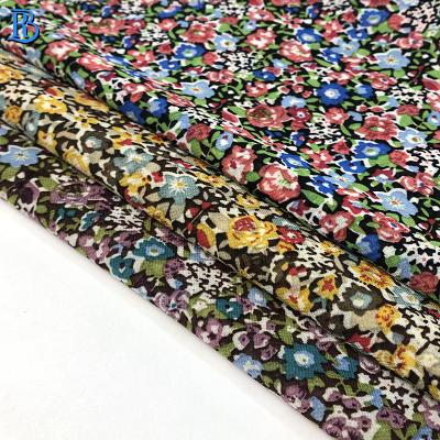 China Hot Selling 100% Floral Memory Polyester 75D Chiffon Printed Fabric For Women's Dress for sale