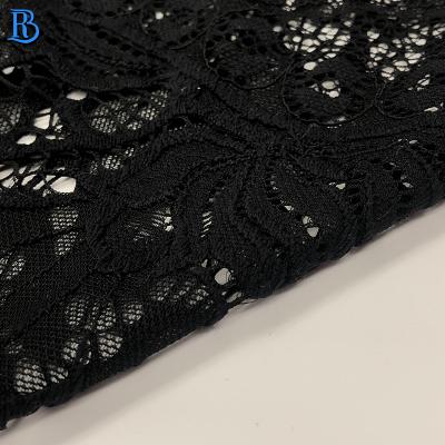 China Customized high quality breathable elegant color lace spandex nylon fabric for wedding dress for sale