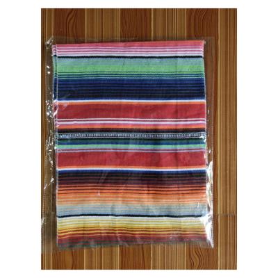 China Serape Mexico Rainbow Stripe Blanket Tablecloth Floor Mat Beach Towel Sand Cotton Breathable Covering Magic Blanket for sale