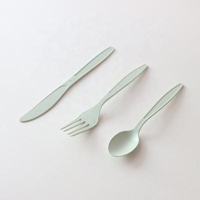 China Disposable Made In China Plastic PLA Knife And Fork Dinnerware Sets for sale