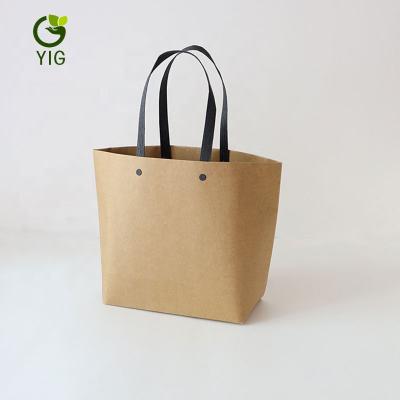 China Custom Logo Recyclable Recycled Cheap Brown Kraft Paper Gift Shopping Bag for sale