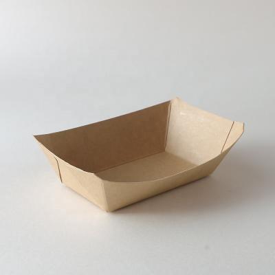 China Disposable Food Grade Leakproof Paper French Fries Disposable Custom Tray for sale