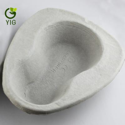 China Disposable Recycled Eco-Friendly Pulp Molded Medical Bedpan for sale