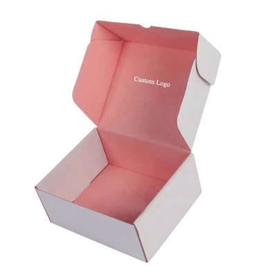 China Custom Recycled Logo Print Large Rectangle Paper Corrugated Cardboard Materials Foldable Mailing Box Custom Shipping Boxes for sale