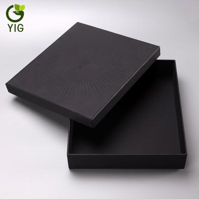 China Recycled Materials Cardboard Packaging Black High End Custom Shoe Gift Box Customization Logo for sale