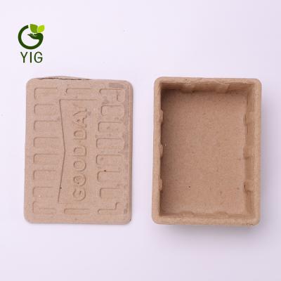 China Recycled Materials Eco New Compostable Recyclable Pulp Fresh Vegetable Molded Tray for sale