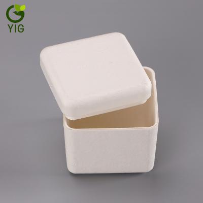 China High End Eco-friendly Wet Ice Cream Press Bagasse Food Grade Cool Paper Gift Box for sale