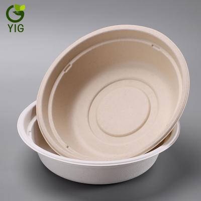 China Disposable Disposable Sugar Cane Pulp Food Fruit Salad Dessert Bowl for sale