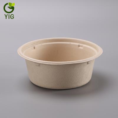 China 12OZ Disposable Disposable Sugarcane Tableware Set Bagasse Paper Pulp Eco-friendly Bowl for sale