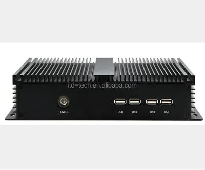 China Automation Industrial Computer Box Fanless PC J1900 i3 i5 i7 DIN Mini Rail Embedded Rack Optional for sale