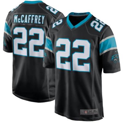 China Carolina City Team Club Uniform Custom Breathable Stitched Royal Panther Game McCaffrey 22 Moore 2 Chinn 21 American Football Jersey for sale