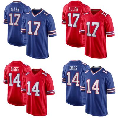 China Breathable Wholesale Buffalo City Pitched Bill s Team Uniform #17 Josh Allen #14 Diggs #27 Royal White Mens American Football Jersey for sale