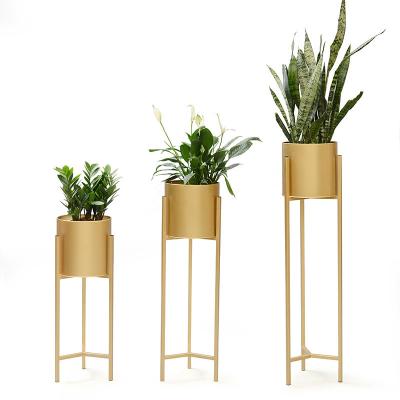 China Minimalist Modern Planter Flower Plant Pot Stand For Plants Stand Iron For Indoor Outdoor Potted Home Decor Flower Stand Metal for sale