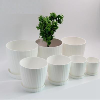 China CLASSIC Round Plastic Pp Flower Pot Garden Plant Garden Indoor And Outdoor Decoration for sale