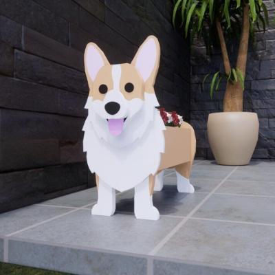 China Combines a cute corgi with a functional planter 50 Styles French Bulldog That Look Like Resin Succulent Dog Shape Planter Plant Pot for sale