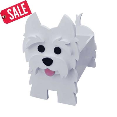 China Combines a cute corgi with a functional planter Western Highland White Dog Cute Plant Container Pvc Flower Pots Animal Planter Dog-planter For Office Home Decor Gift for sale