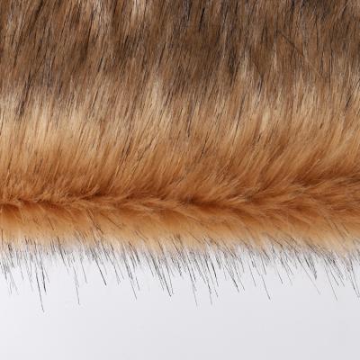 China Faux fur fox raccoon faux fur printed long by hippie toy stack jacquard tip for garment collar toy shoes for sale