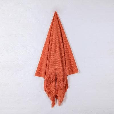 China PORTABLE high quality throw blanket keep you warm cozy yarn tassel blanket also style your home suitable for use on a chair or in for sale