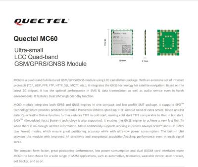 China GSM/GPRS/GNSS MC60 MC60 for sale