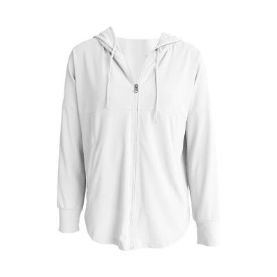 China Zipper-Up Hoodie Fashion Quality Fine Sleeve Women Top Hoody Long Sports Breathable for sale