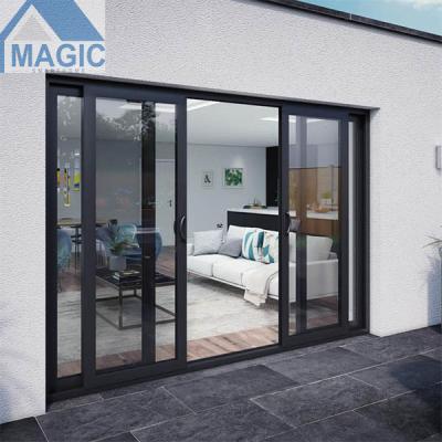 China 2020 Heat Insulation New Trending Product China Designed Tech Aluminum Glass Half Front Entrance Hinged Door for sale