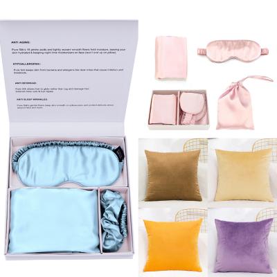 China 2021 New Nondisposable Designer Silk Pillowcase Set Pure Mulberry Silk Custom Set For Gift for sale