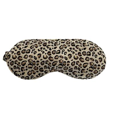 China Anti-wrinkle Amazon hot sale leopard print eye sleep mask elegant silk eye mask cover for sale