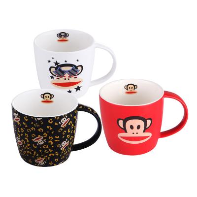 China Good Quality Cute Ceramic Round Handle Design Coffee Mug for sale