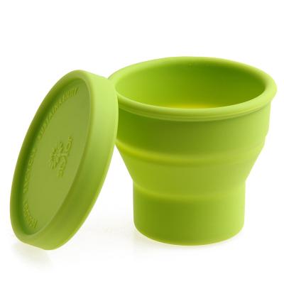 China Eco-Friendly Silica Gel Silicone Lids Tableware Silicone Coffee Cup Folding Mug for sale