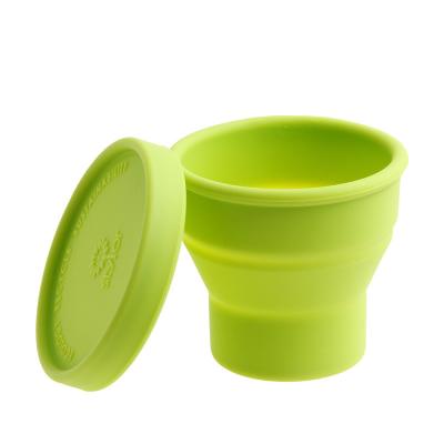 China Silica gel factory supply good quality coffee silicone folding cup for sale