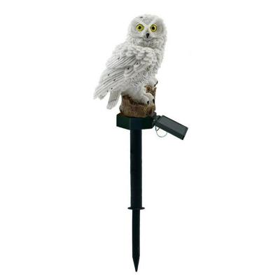 China Outdoor Garden Decoration Lawn Lamp Resin Solar Powered Owl Shape Led Solar Garden Light for sale