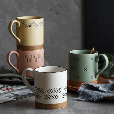 China Japanses Sale Retro Hot Ceramic Coffee Viable Milk Breakfast Handmade Ceramic Mugs for sale