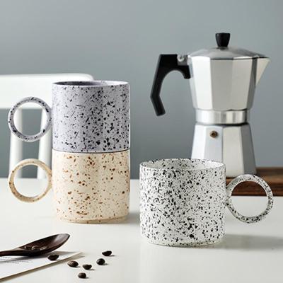 China China Sustainable Supplier Handmade 450ml Terrazzo Spotted Customizable Nordic Ceramic Mug Coffee Mugs For Home for sale