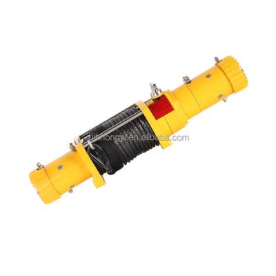 China AUTO Twin Motor Electric Winches With Synthetic Cable Rope 17000 Lbs for sale