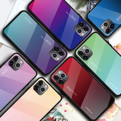 China 2021 Newest Design Anti-drop Multi Color Tempered Glass Case For iPhone 13 Hot Sale Glass Model Case For iPhone 13 Pro Max for sale