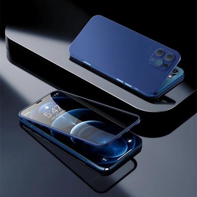 China Anti-fall Front Tempered Glass +Back Cover For iPhone 12 Pro Max Full Coverage 360 ​​Protection Phone Case For iPhone 11 Pro Xs Max for sale