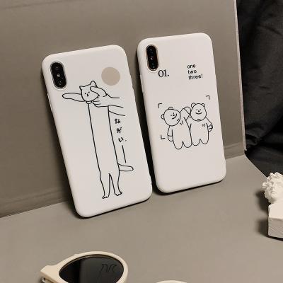 China Ailoka Cartoon Eco-Friendly Phone Case For iPhone 11 XS XR XS X Max 7 8 Plus Funny Finger Cases For iPhone 6 6S Plus Se 5 5s Soft Cover for sale